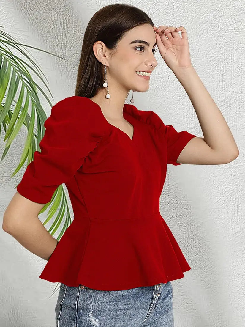 Tee Projekt Solid Casual Slim Fit Top for Women & Girls | Western Trendy T-Shirt & Tops for Women