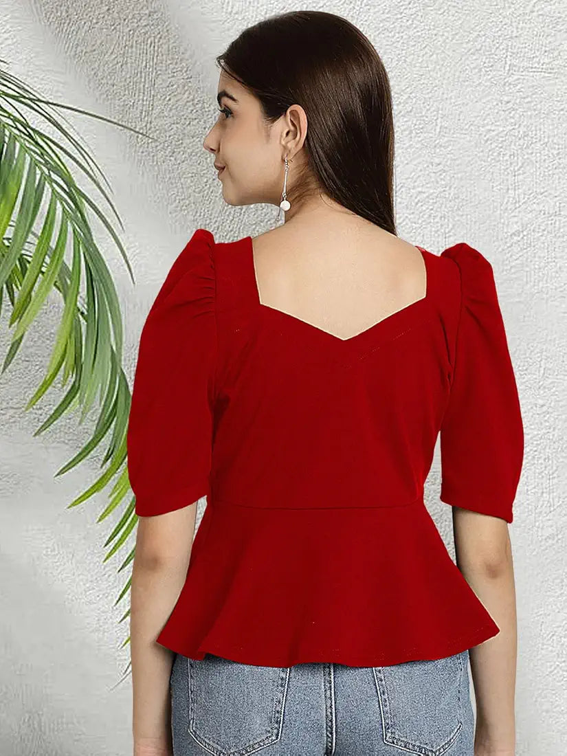 Tee Projekt Solid Casual Slim Fit Top for Women & Girls | Western Trendy T-Shirt & Tops for Women