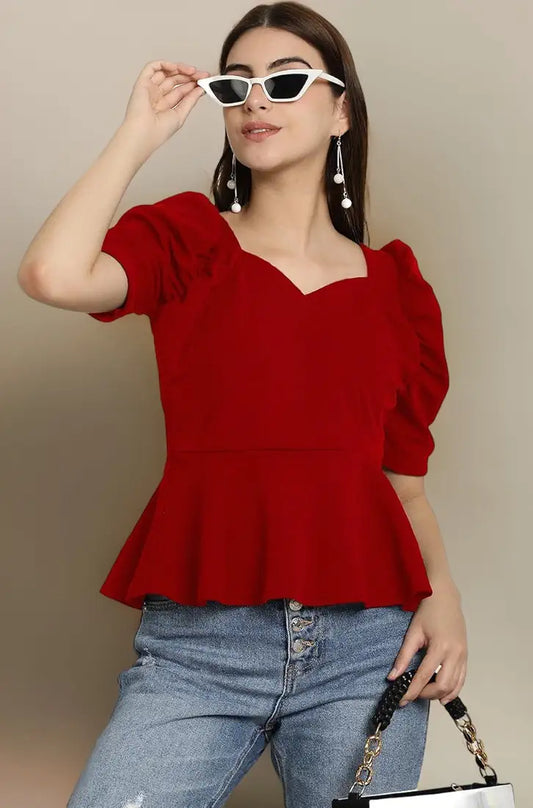 Tee Projekt Solid Casual Slim Fit Top for Women & Girls | Western Trendy T-Shirt & Tops for Women